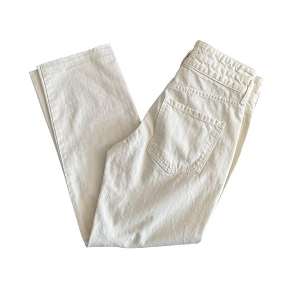 VERONICA BEARD Women's Sz 24 Blake Classic High Rise Straight Jeans in Ecru - Picture 10 of 10